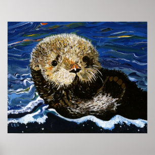 Cute Zee Otter Poster