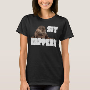 Cute zee otter retro otter motief 1 t-shirt