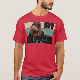 Cute zee otter retro otter otter motief - t-shirt