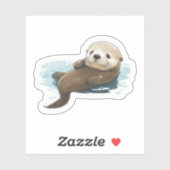 Cute Zee Otter Sticker (Vel)