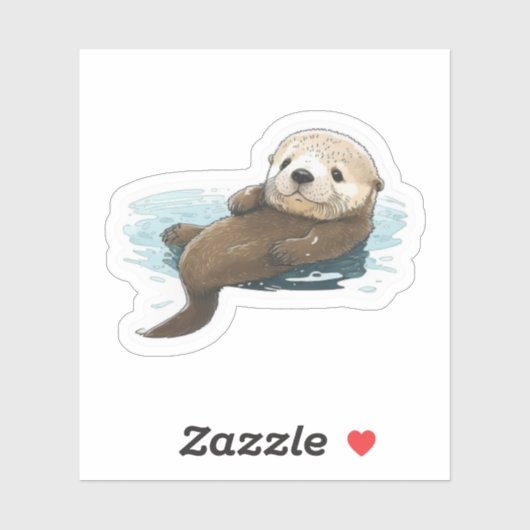 Cute Zee Otter Sticker (Vel)