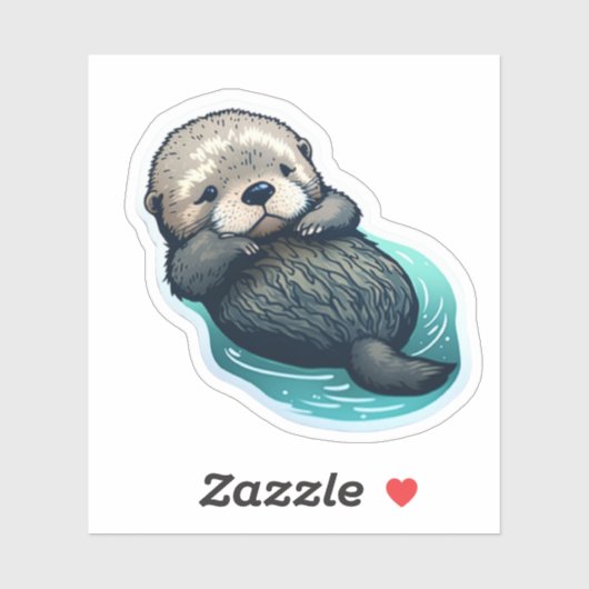 Cute Zee Otter Sticker (Vel)