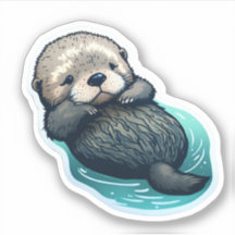 Cute Zee Otter Sticker