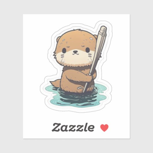 Cute Zee Otter Sticker (Vel)