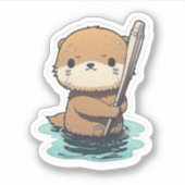 Cute Zee Otter Sticker (Voorkant)