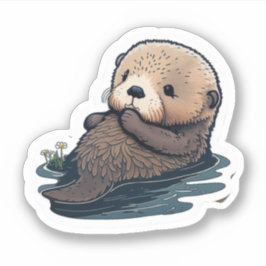 Cute Zee Otter Sticker