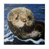 Cute Zee Otter Tegeltje (Voorkant)