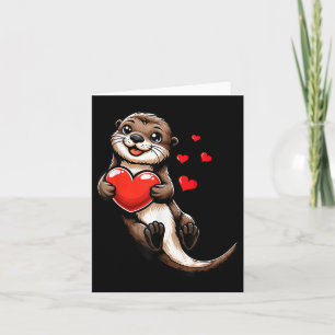 Cute Zee Otter Valentijnshart Liefhebber Grappige  Kaart