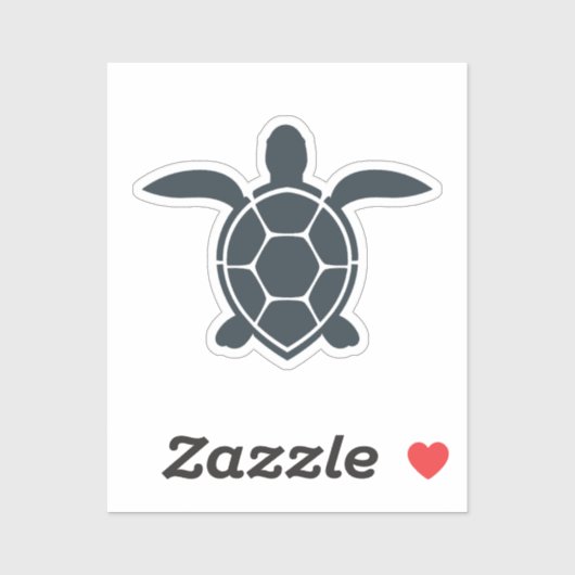 Cute zee schildpad sticker (Vel)
