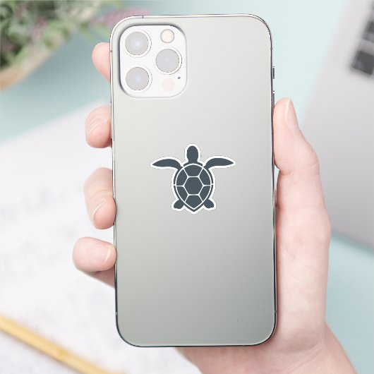 Cute zee schildpad sticker (Telefoon)