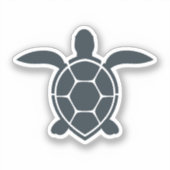 Cute zee schildpad sticker (Voorkant)
