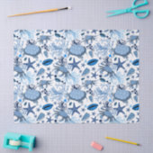 Cute zee schildpadden krabben betegeld patroonpart tissuepapier (Craft)