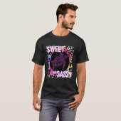 Cute Zee Turtle 90s Nostalgia Rainbow Leopard Prin T-shirt (Voorkant volledig)