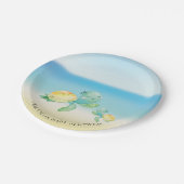 Cute Zee Turtle Baby shower 7-inch Bord (Gekanteld)