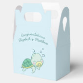 Cute Zee Turtle Baby shower Kawaii Bedankdoosjes (Geopend)
