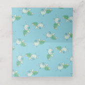 Cute Zee Turtle Baby shower Kawaii Blue Boy Plaatskaartje (Binnenkant ongevouwen)