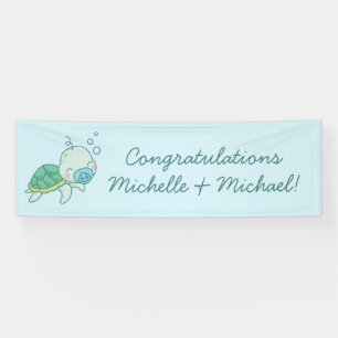 Cute Zee Turtle Baby shower Kawaii Blue Boy Spandoek