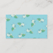 Cute Zee Turtle Baby shower Kawaii Book Blue Boy Informatiekaartje (Achterkant)