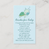 Cute Zee Turtle Baby shower Kawaii Book Blue Boy Informatiekaartje (Voorkant)