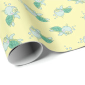 Cute Zee Turtle Baby shower Kawaii Cadeaupapier (Rol Hoek)