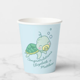 Cute Zee Turtle Baby shower Kawaii Papieren Bekers