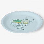 Cute Zee Turtle Baby shower Kawaii Papieren Bordje (Gekanteld)