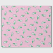 Cute Zee Turtle Baby shower Kawaii Pink Girl Cadeaupapier (Vlak)