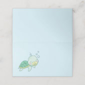 Cute Zee Turtle Baby shower Kawaii Plaatskaartje (Buitenkant ongevouwen)