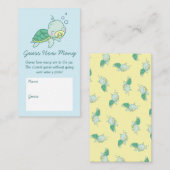Cute Zee Turtle Baby shower Kawaii raad hoeveel Informatiekaartje (Voorkant / Achterkant)