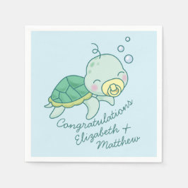 Cute Zee Turtle Baby shower Kawaii Servet