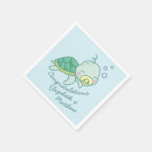 Cute Zee Turtle Baby shower Kawaii Servet (Hoek)