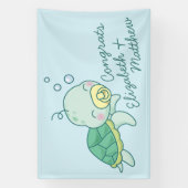Cute Zee Turtle Baby shower Kawaii Spandoek (Verticaal)