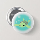 Cute Zee Turtle Button (Voorkant /achterkant)