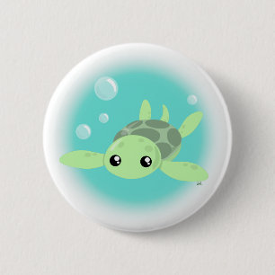 Cute Zee Turtle Button