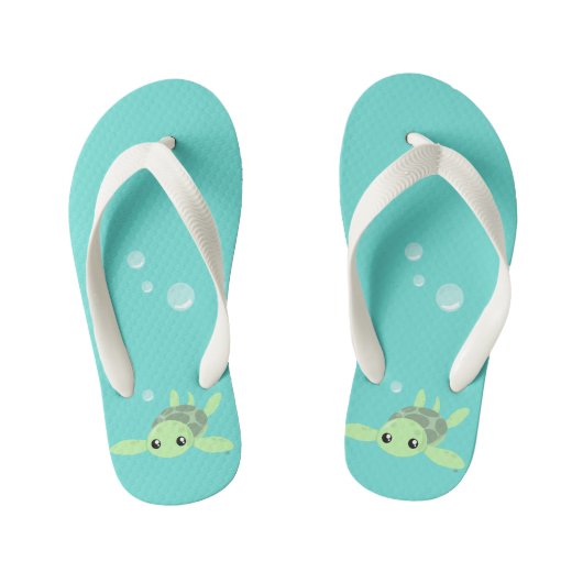 Cute Zee Turtle Flops, Kinder Kinder Teenslippers (Voetbed)