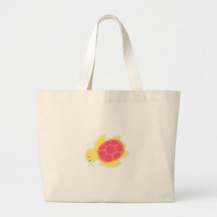 Cute Zee Turtle Grote Tote Bag
