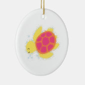 Cute Zee Turtle Keramisch Ornament (Rechts)