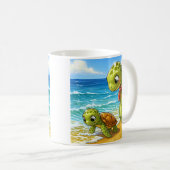 Cute Zee Turtle Koffiemok (Voorkant rechts)