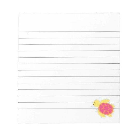 Cute Zee Turtle led Notitieblok (Voorkant)