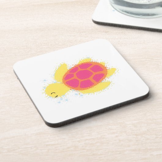 Cute Zee Turtle Onderzetter (Linkerzijde)