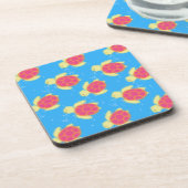 Cute Zee Turtle Pattern Bier Onderzetter (Linkerzijde)