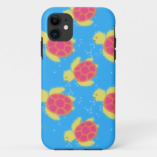Cute Zee Turtle Pattern Case-Mate iPhone Case (Achterkant)