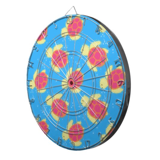 Cute Zee Turtle Pattern Dartbord (Voorkant Rechts)