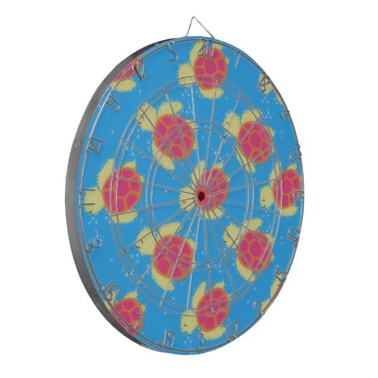 Cute Zee Turtle Pattern Dartbord (Voorkant Links)