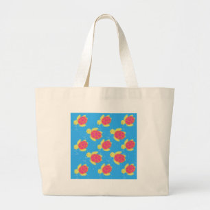 Cute Zee Turtle Pattern Grote Tote Bag