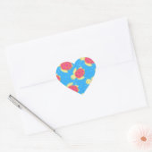 Cute Zee Turtle Pattern Hart Sticker (Envelop)