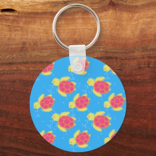 Cute Zee Turtle Pattern Sleutelhanger (Voorkant)