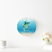 Cute Zee Turtle Personalized Gender Neutral   Ronde Klok (Huis)