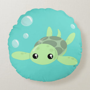 Cute Zee Turtle Pillow Rond Kussen
