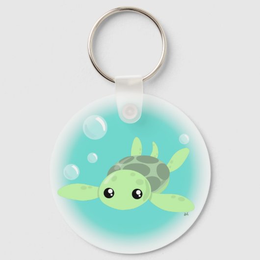Cute Zee Turtle Sleutelhanger (Voorkant)